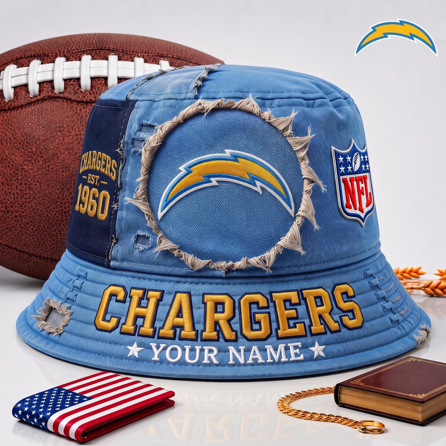 PREMIUM NFL  X LAC EXCLUSIVE Torn Fabric Legacy Bucket Hat For New Season 290626.