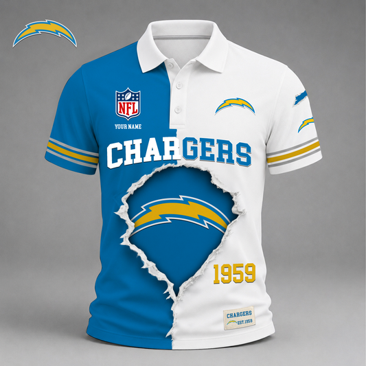 PREMIUM NFL X LAC LUXURY V-Neck POLO SHIRT 150626