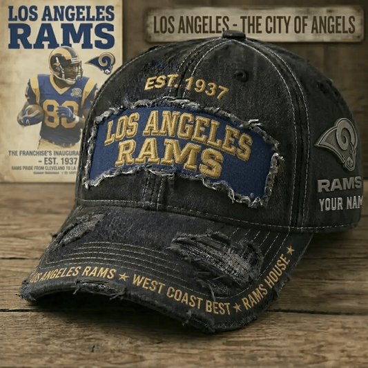 PREMIUM NFL X LAR Denim Washed Custom Name HAT NDT NHM 050526
