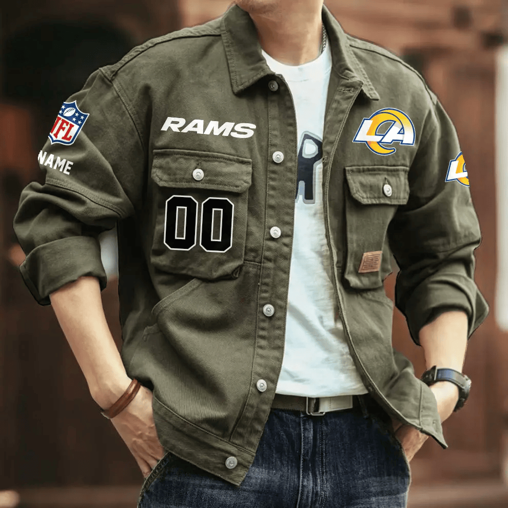 PREMIUM NFL X LAR Men's Denim Autumn Jackets NDT VHM 090626