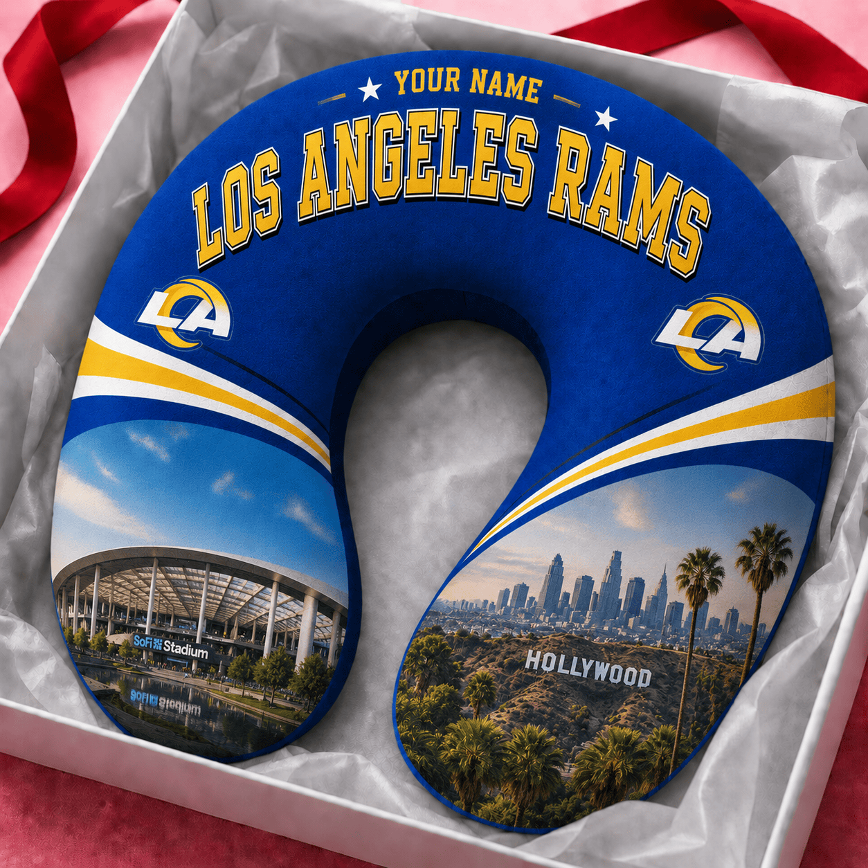 PREMIUM NFL  X LAR Special New Neck Pillow Custom  Name  100626