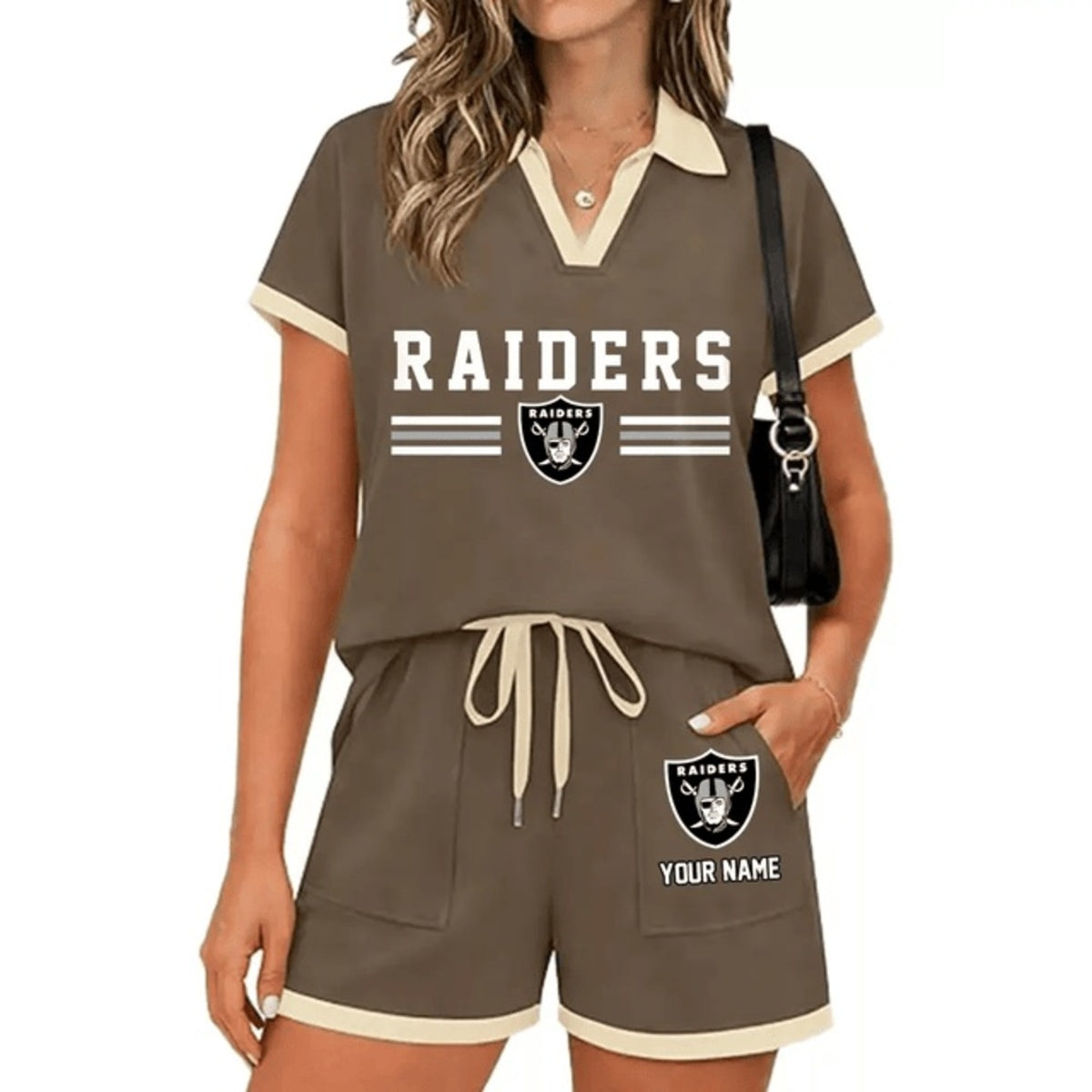 PREMIUM NFL X LV Retro Athletic Contrast Polo Set FOR SUMMER HOLIDAY NDT NHM 100626
