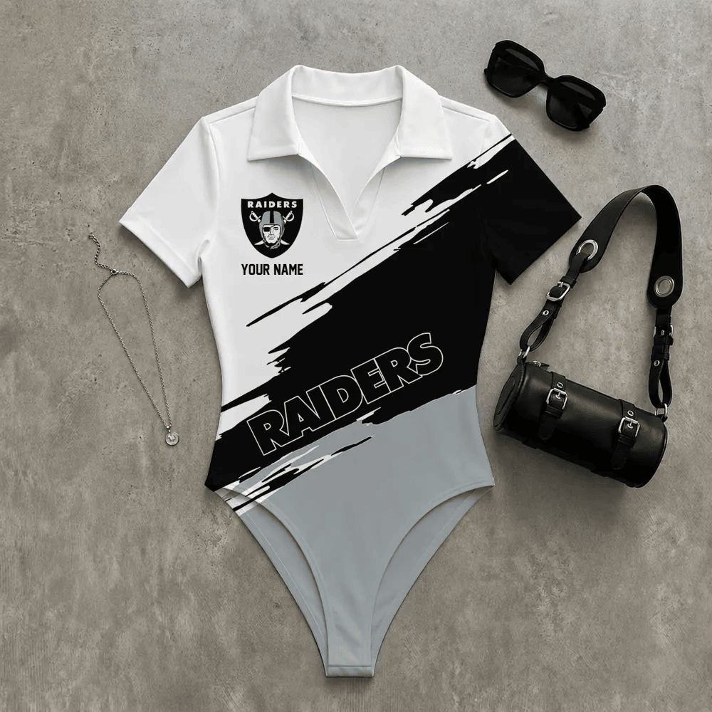 PREMIUM NFL X LV Women's Slim-Fit V-Neck Polo Bodysuit NDT LVH 270526