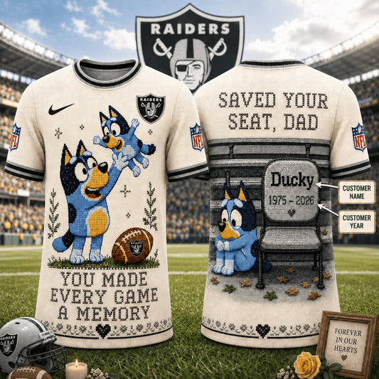 PREMIUM NFL X LVR Custom Premium NFL 3D Faux-Stitch Dad Memorial Shirt NDT NTN 220526