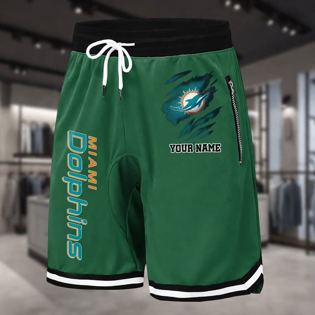 PREMIUM NFL X MIA Summer Fitness Breathable Basketball Shorts v2 NDT LVH 230426