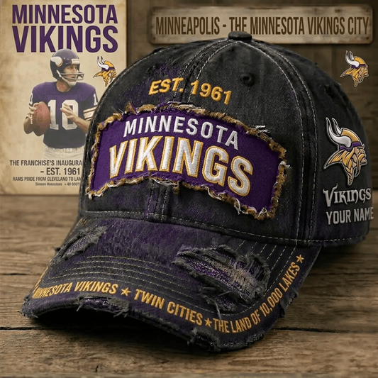 PREMIUM NFL X MIN Denim Washed Custom Name HAT NDT NHM 050526