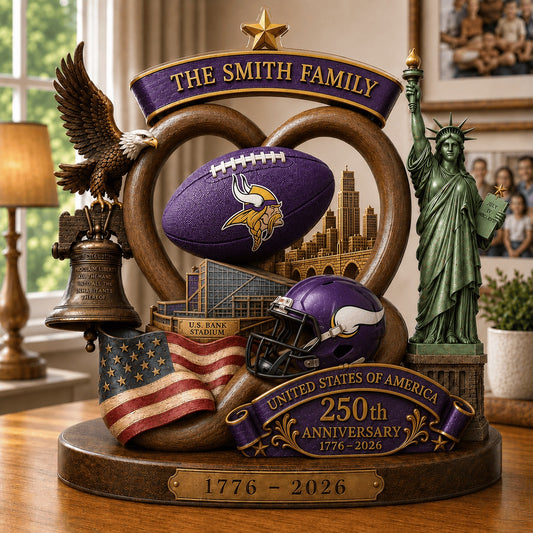 PREMIUM NFL X MIN Team Mix 250th Anniversary Acrylic Block Plaque Custom Name  120626