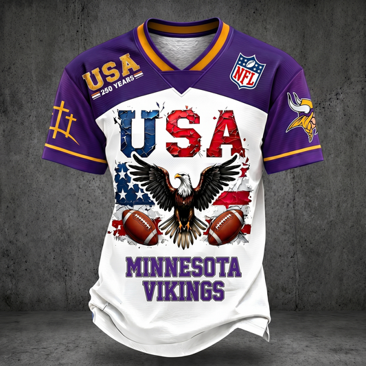 PREMIUM NFL X MV 250TH anniversary LUXURY V-Neck T- Shirt 130626