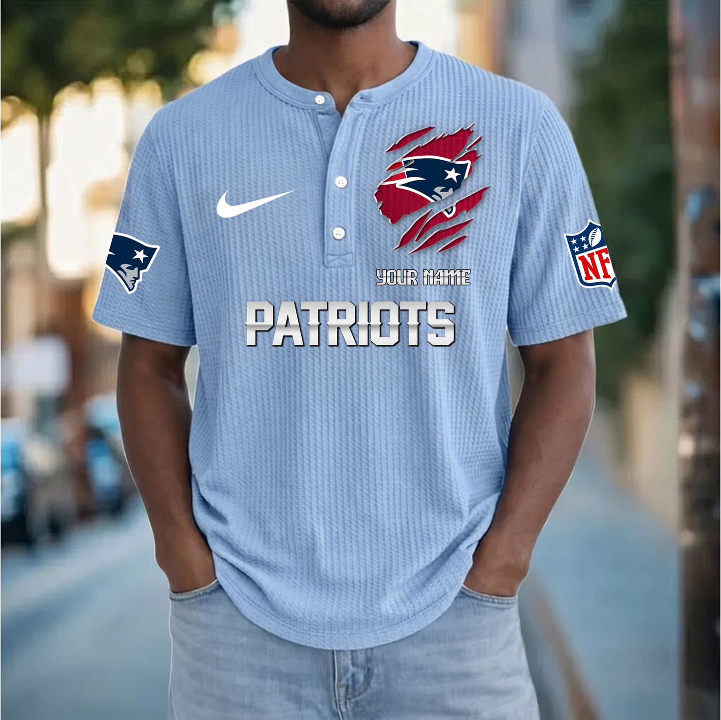 PREMIUM NFL  X  NEP Crew neck button Henry Shirt Limited Editions NDT VHM 230426