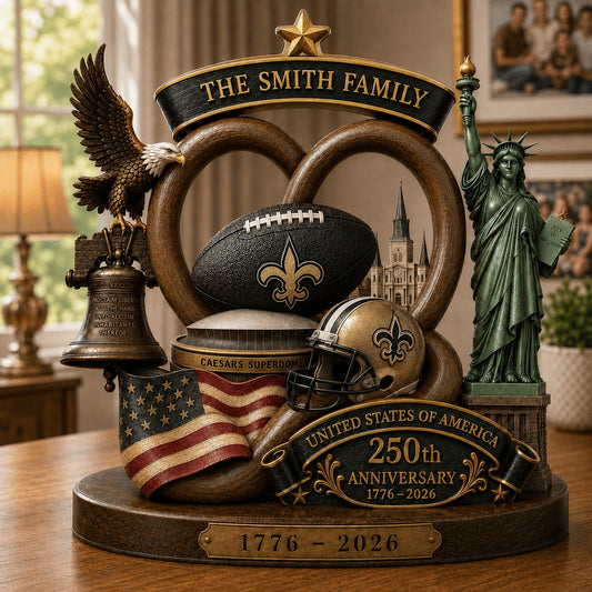 PREMIUM NFL X NO Team Mix 250th Anniversary Acrylic Block Plaque Custom Name  120626