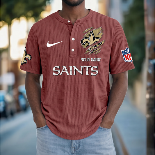 PREMIUM NFL  X  NOS  Crew neck button Henry Shirt Limited Editions NDT VHM 230426