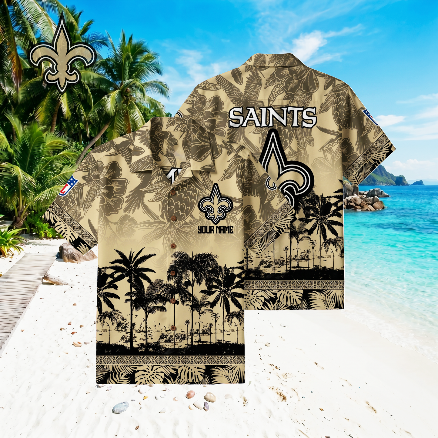 PREMIUM NFL X NOS Floral With Parrots Hawaiian Shirt NDT VHM 060526