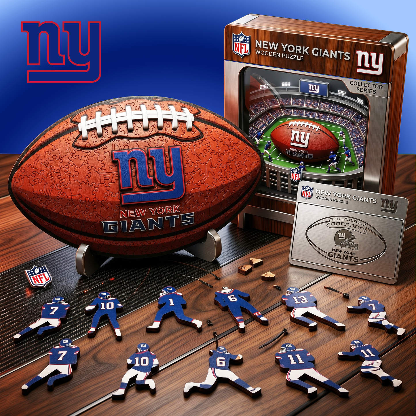 PREMIUM NFL X NYG 3D Platinum Wooden Puzzle  Gift For Fan Limited Editions NDT VHM 030626