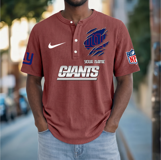 PREMIUM NFL  X  NYG Crew neck button Henry Shirt Limited Editions NDT VHM 230426