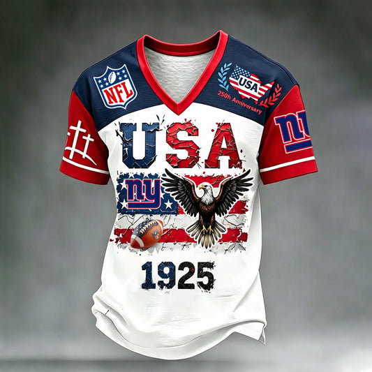 PREMIUM NFL X NYG LUXURY V-Neck T- Shirt V3 130626