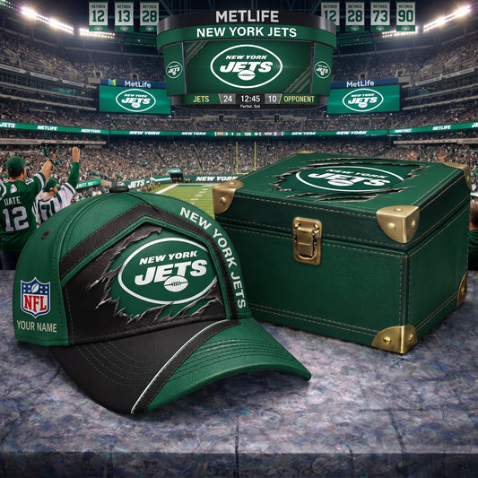 PREMIUM NFL X NYJ CRACK CUSTOME NAME HAT LIMITED EDITIONS NDT VHM 220426