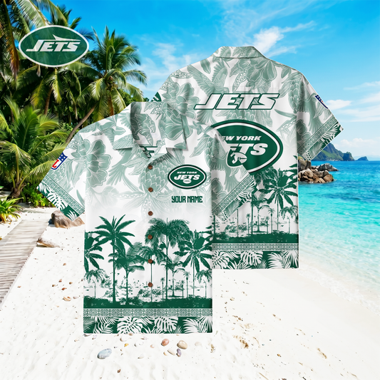 PREMIUM NFL X NYJ Floral With Parrots Hawaiian Shirt NDT VHM 060526