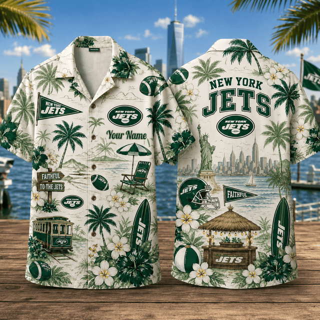 PREMIUM NFL X NYJ Personalized Hawaiian Shirt FOR SUMMER HOLIDAY 150626