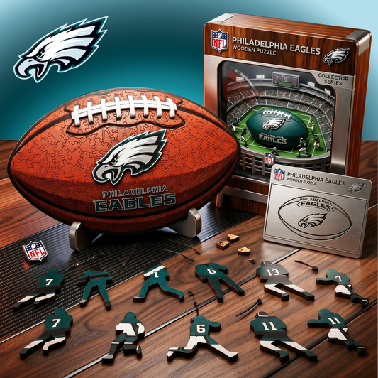 PREMIUM NFL X PE 3D Platinum Wooden Puzzle  Gift For Fan Limited Editions NDT VHM 030626