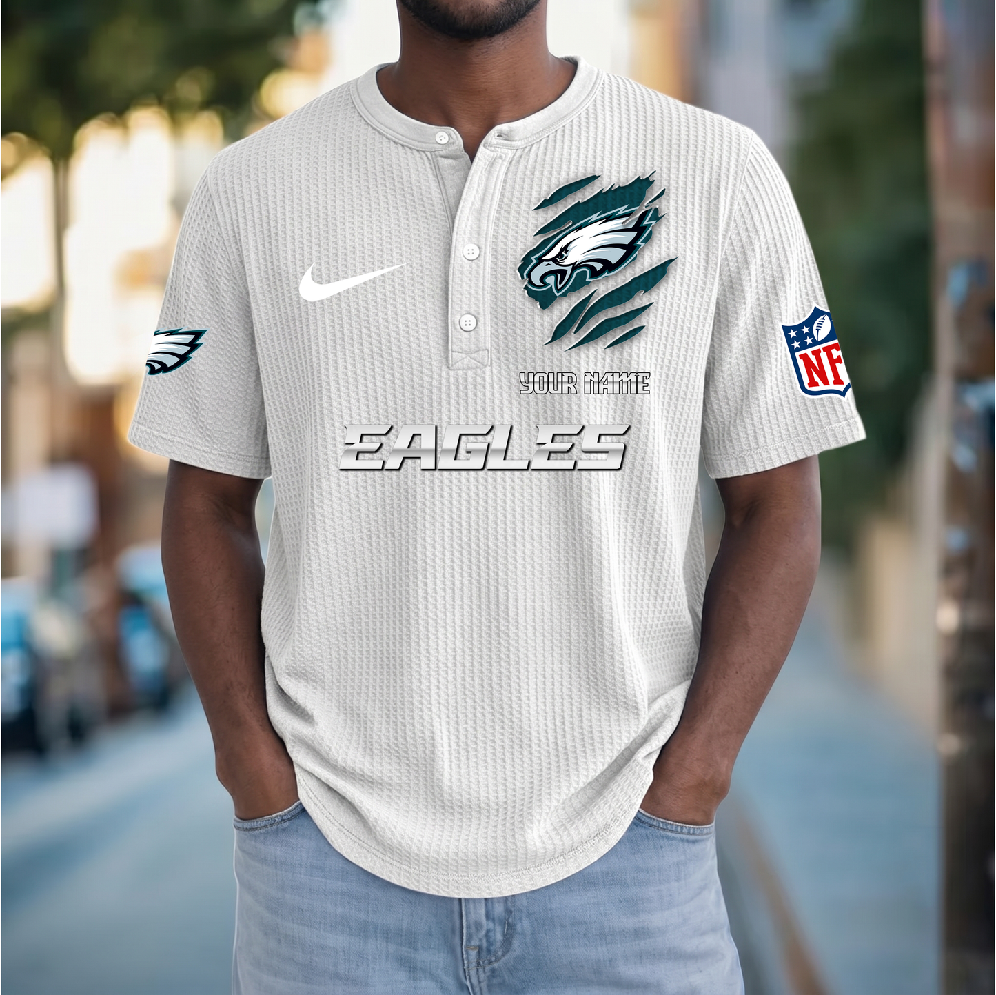 PREMIUM NFL  X  PE Crew neck button Henry Shirt Limited Editions NDT VHM 230426