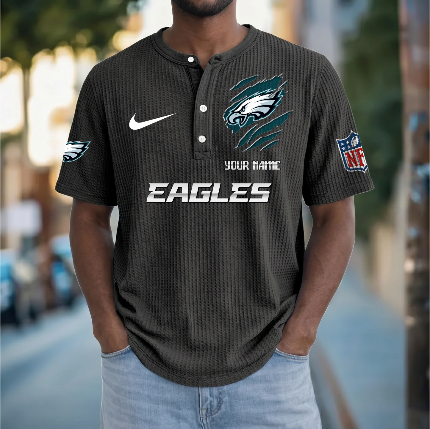 PREMIUM NFL  X  PE Crew neck button Henry Shirt Limited Editions NDT VHM 230426