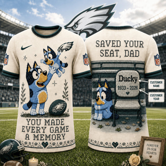 PREMIUM NFL X PE Custom Premium NFL 3D Faux-Stitch Dad Memorial Shirt NDT NTN 220526