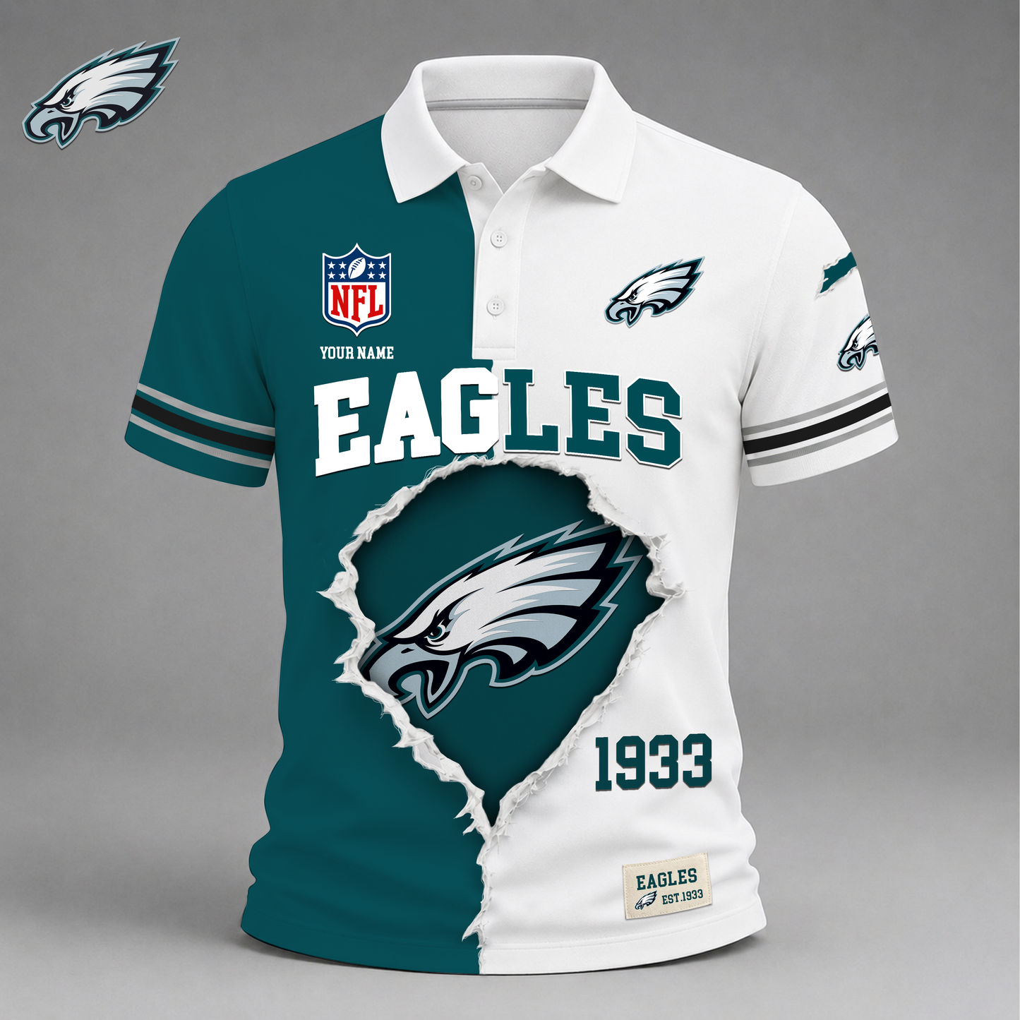 PREMIUM NFL X PE LUXURY V-Neck POLO SHIRT 150626