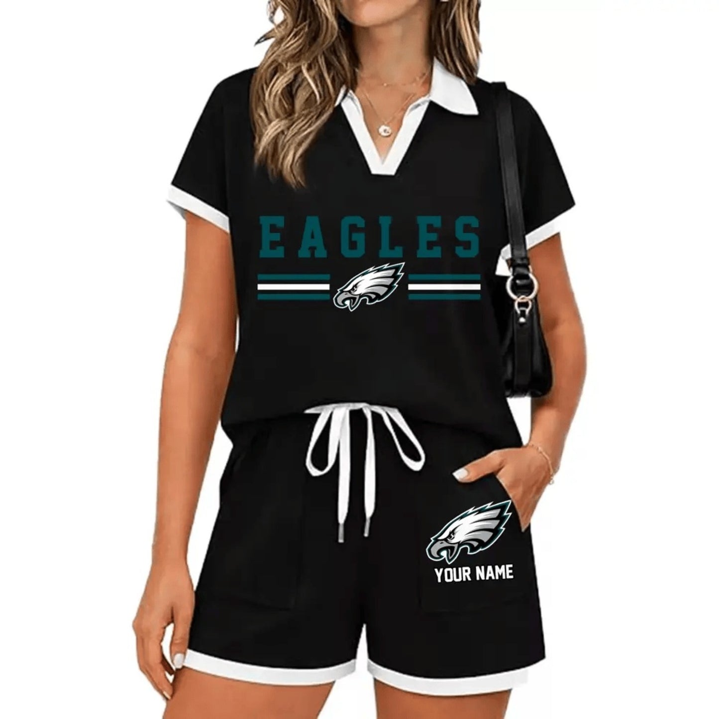 PREMIUM NFL X PHI Retro Athletic Contrast Polo Set FOR SUMMER HOLIDAY NDT NHM 100626