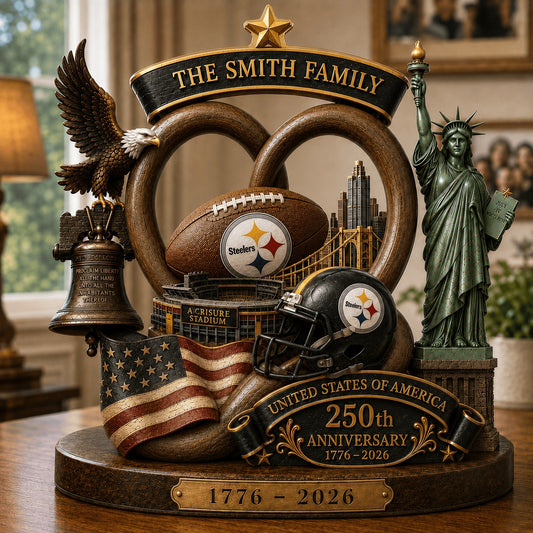 PREMIUM NFL X PIT Team Mix 250th Anniversary Acrylic Block Plaque Custom Name  120626