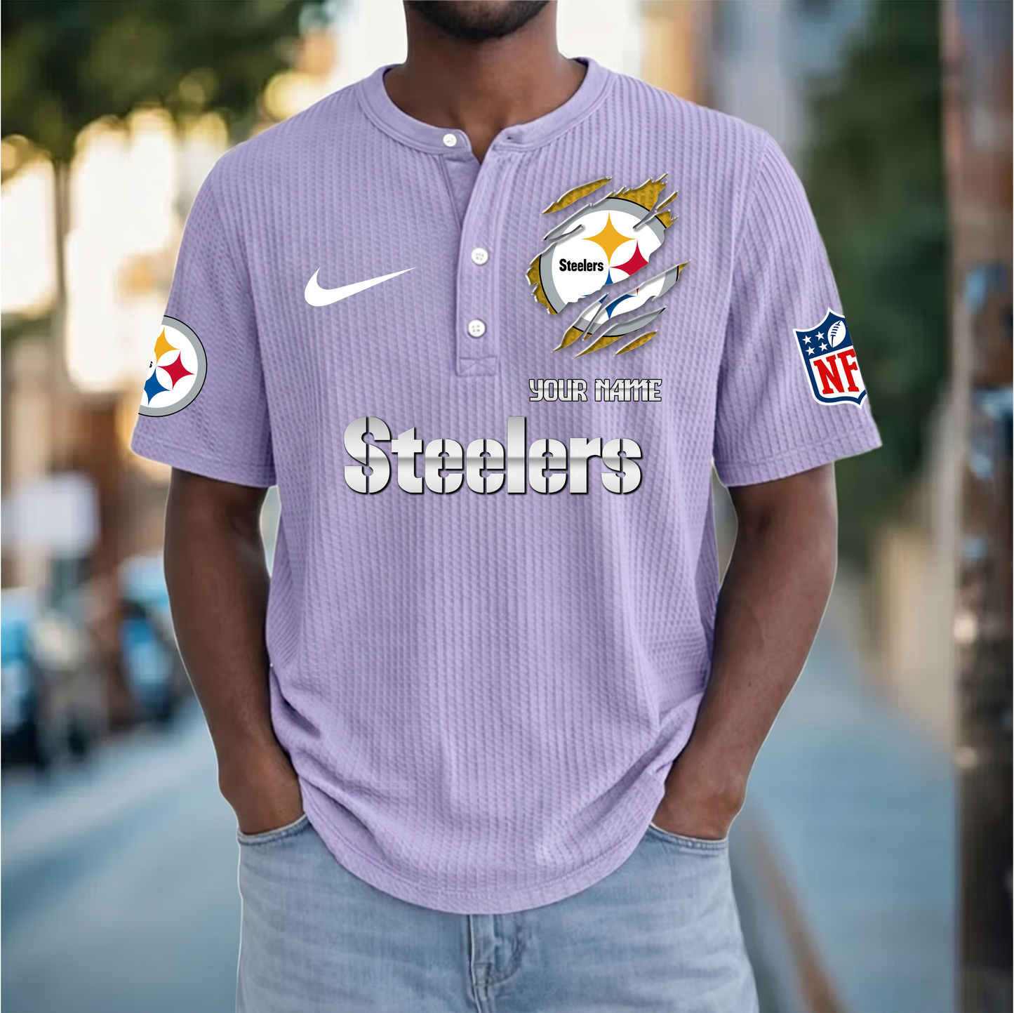 PREMIUM NFL  X  PS Crew neck button Henry Shirt Limited Editions NDT VHM 230426