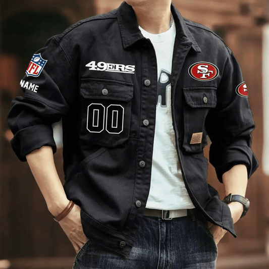 PREMIUM NFL X SF Men's Denim Autumn Jackets NDT VHM 090626
