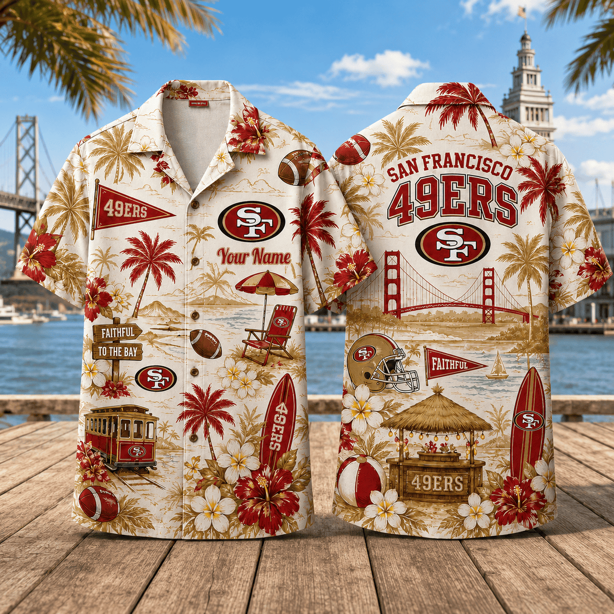 PREMIUM NFL X SF Personalized Hawaiian Shirt FOR SUMMER HOLIDAY 150626