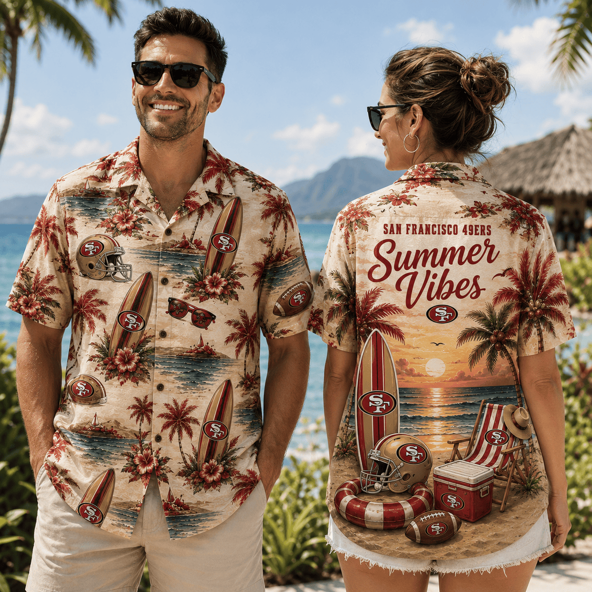 PREMIUM NFL X SF Summer Vibes Premium Hawaiian Shirt Limited Edition NDT NHM 100626