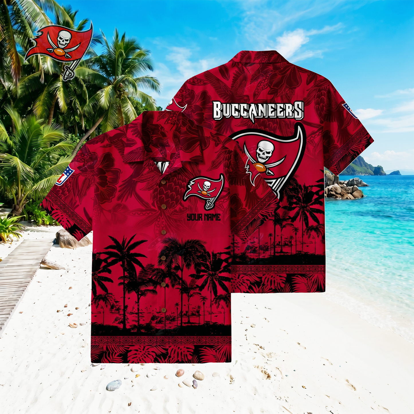 PREMIUM NFL X TBB Floral With Parrots Hawaiian Shirt NDT VHM 060526
