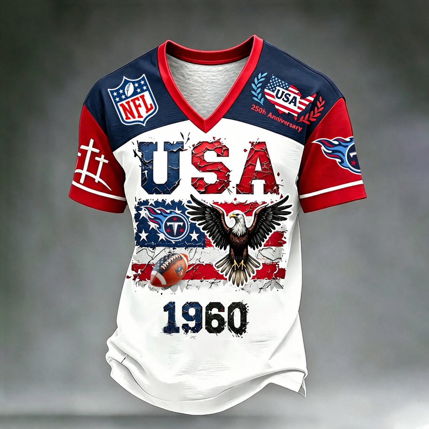 PREMIUM NFL X TEN LUXURY V-Neck T- Shirt V3 130626