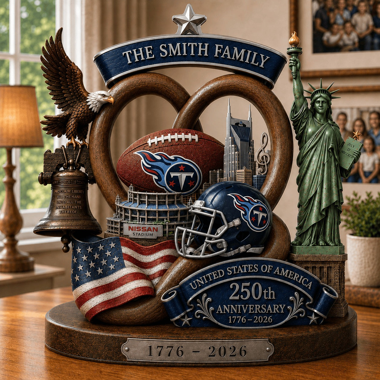 PREMIUM NFL X TEN Team Mix 250th Anniversary Acrylic Block Plaque Custom Name  120626