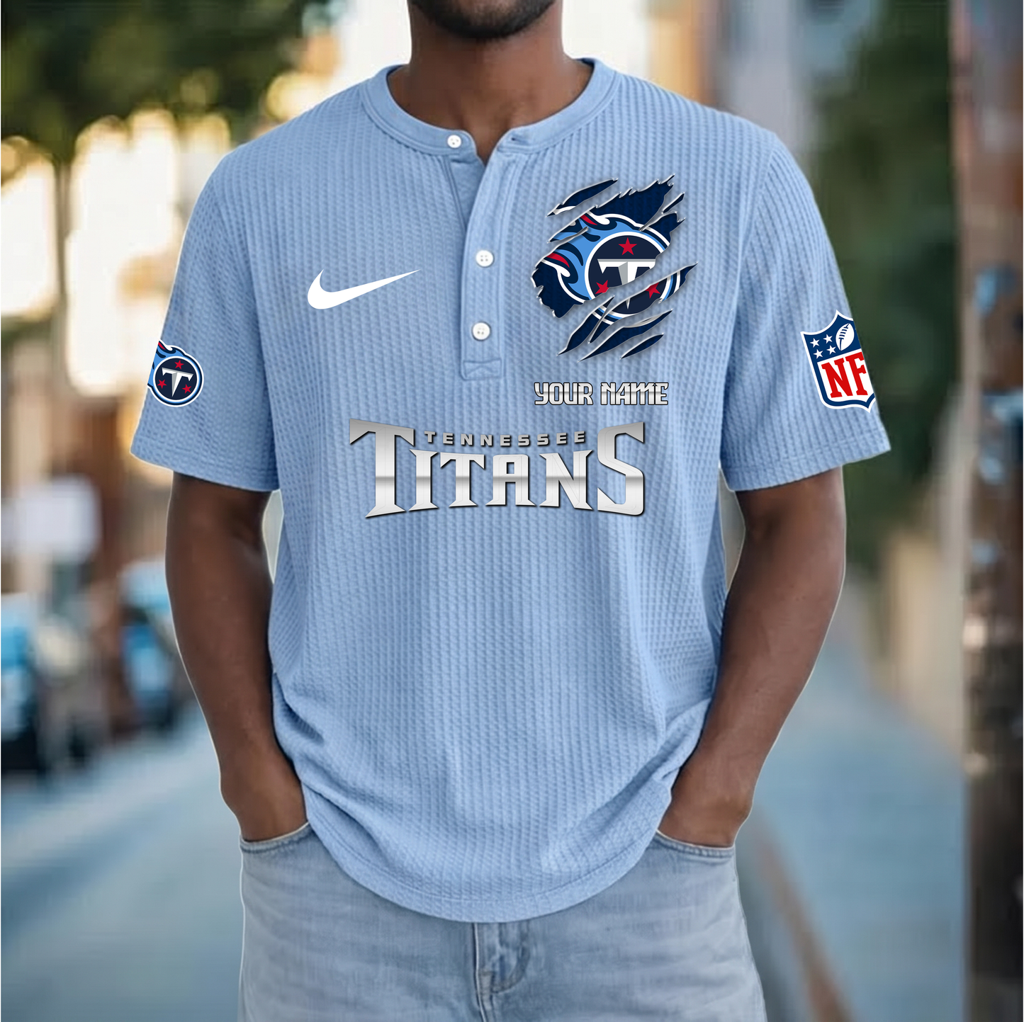 PREMIUM NFL  X  TT Crew neck button Henry Shirt Limited Editions NDT VHM 230426