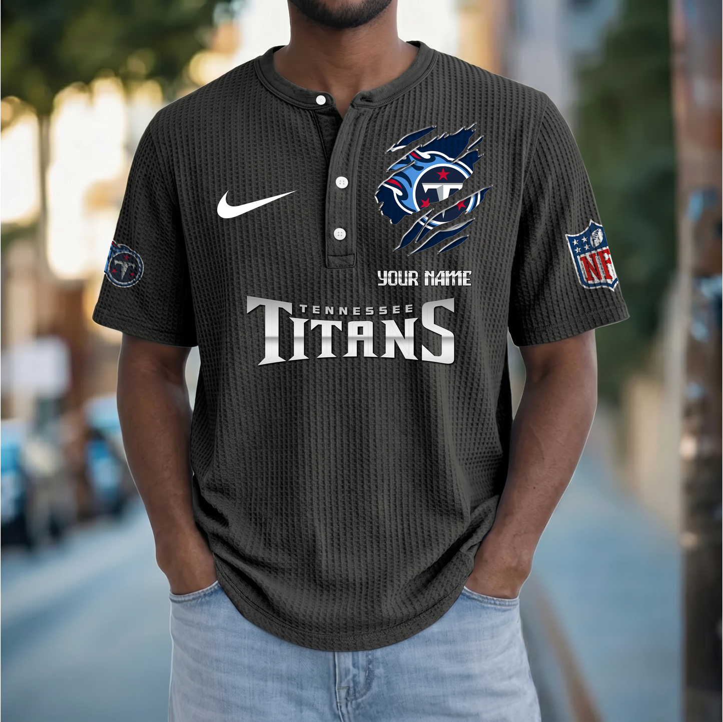 PREMIUM NFL  X  TT Crew neck button Henry Shirt Limited Editions NDT VHM 230426