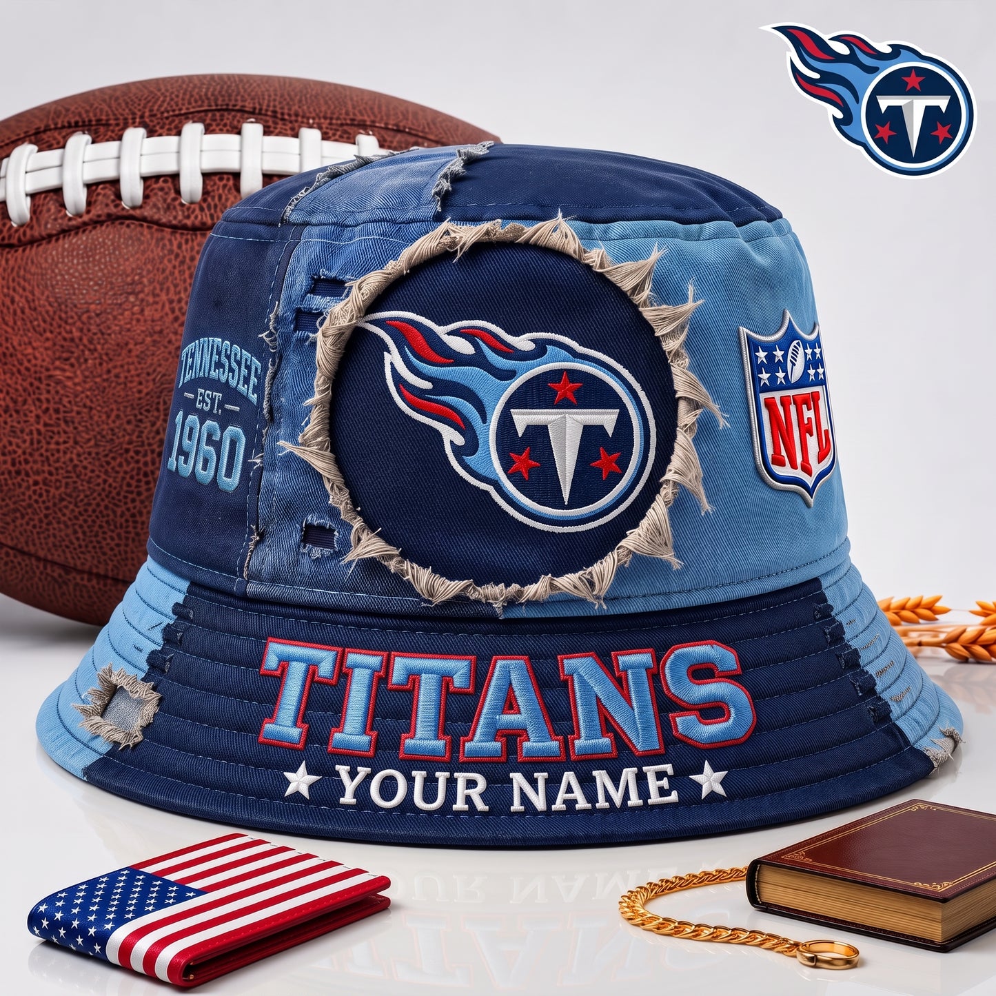 PREMIUM NFL  X TT EXCLUSIVE Torn Fabric Legacy Bucket Hat For New Season 290626.