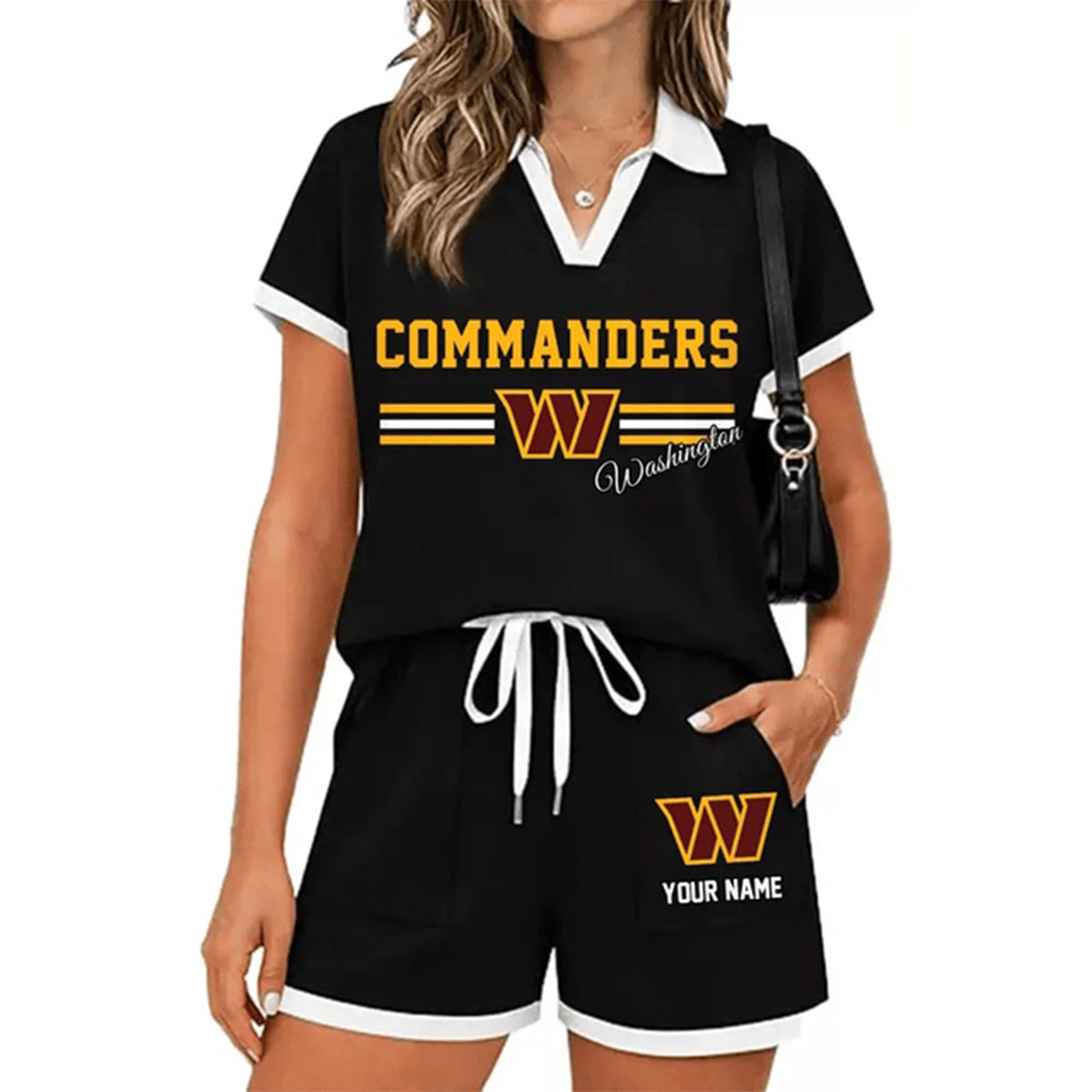 PREMIUM NFL X WAS Retro Athletic Contrast Polo Set FOR SUMMER HOLIDAY NDT NHM 100626