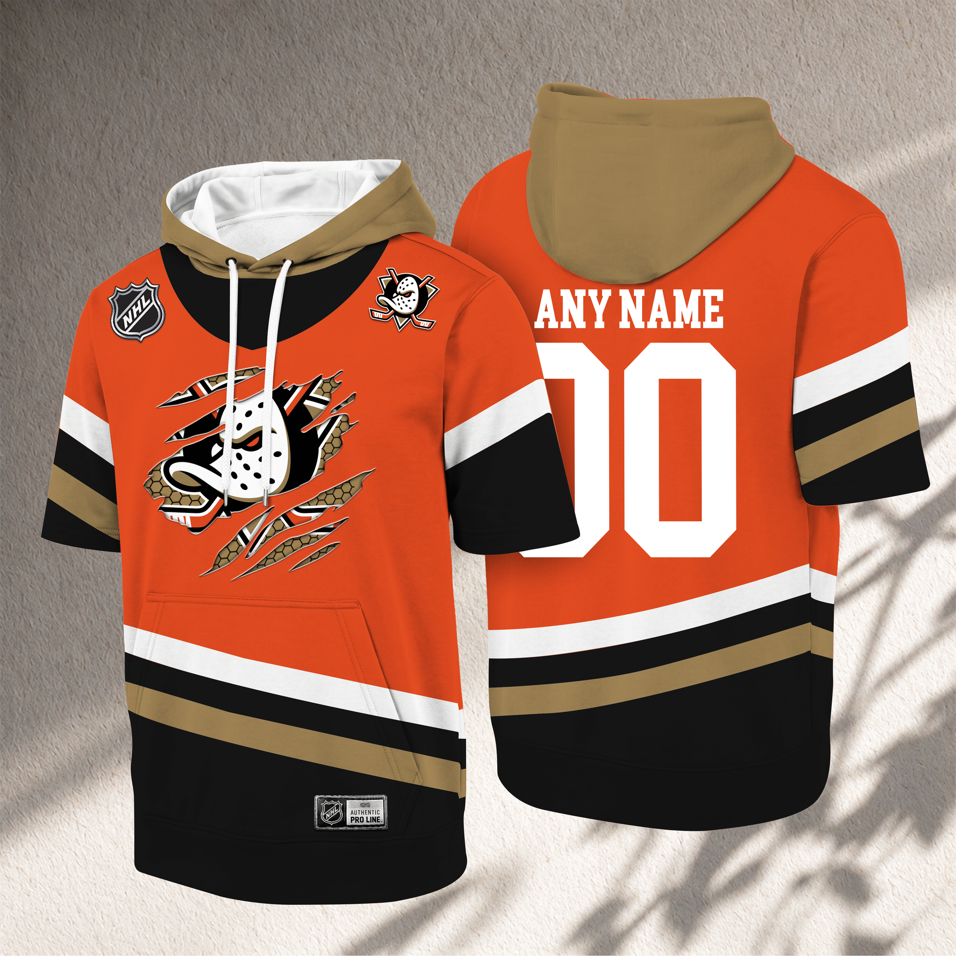 PREMIUM NHL X AD CRACK Short Sleeve Hoodie SHIRT NDT VHM 150526