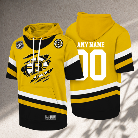 PREMIUM NHL X BB CRACK Short Sleeve Hoodie SHIRT NDT VHM 150526