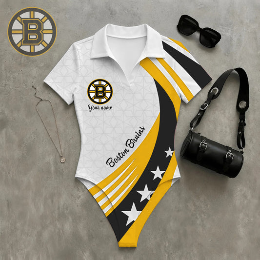 PREMIUM NHL X BB Women‘s Slim-Fit V-Neck Polo Bodysuit NDT NHM 270526