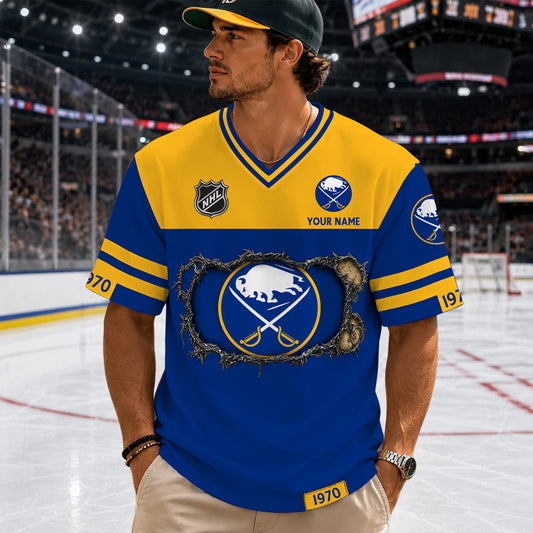 PREMIUM NHL X BS Streetwear V-neck Shirt Custom Gifts For Fan NDT NHM 290526