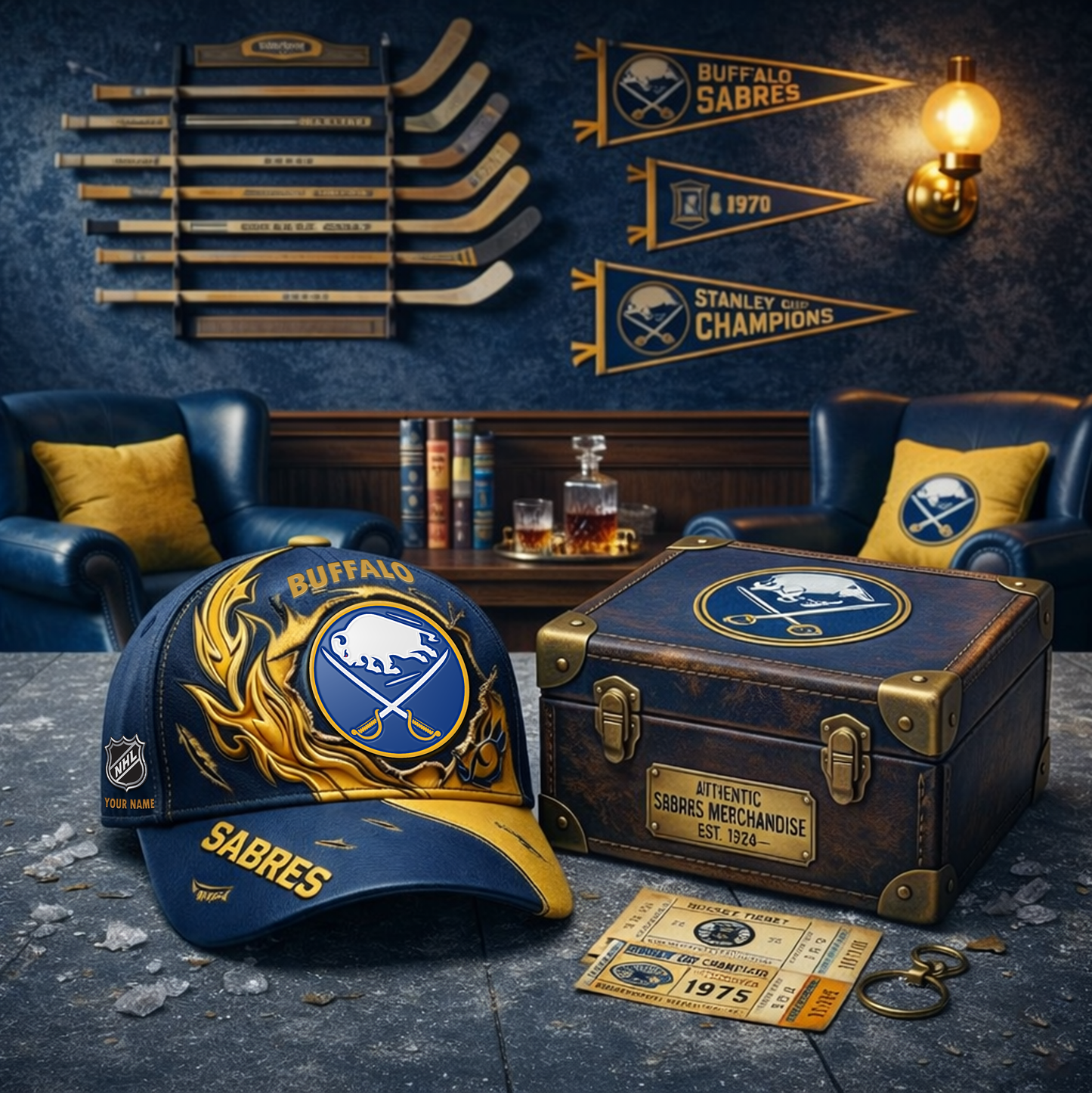 PREMIUM NHL X BS VINTAGE CUSTOME NAME HAT NDT VHM 180426