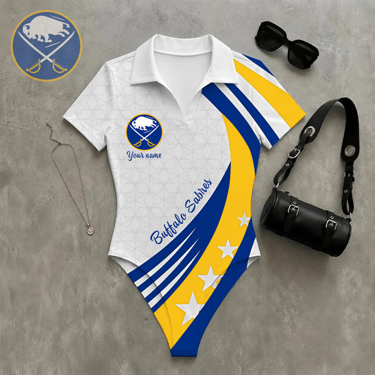 PREMIUM NHL X BS Women‘s Slim-Fit V-Neck Polo Bodysuit NDT NHM 270526
