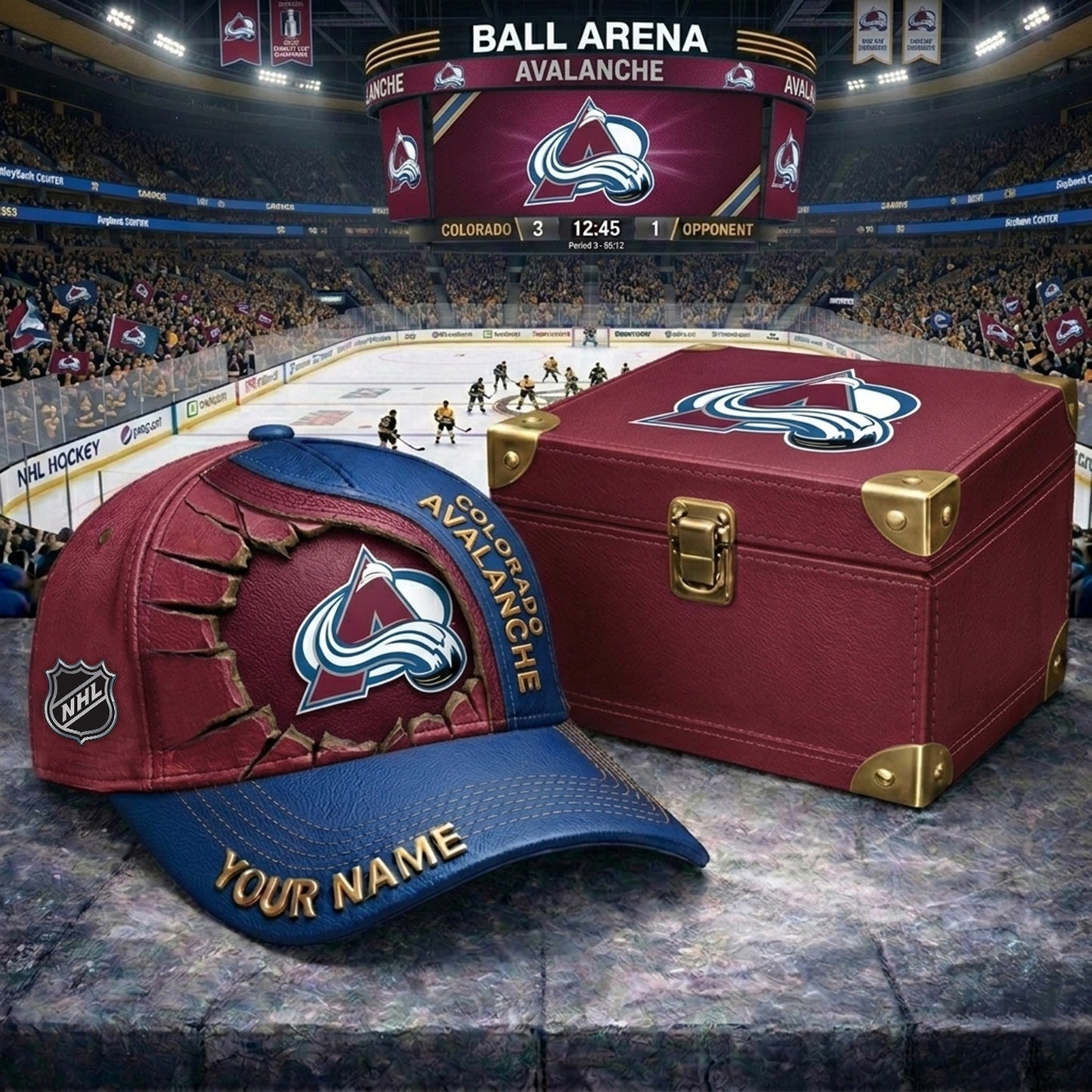 PREMIUM NHL X CA CRACK CUSTOM NAME HAT NDT NHM 140426