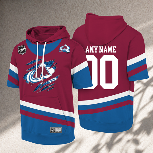 PREMIUM NHL X CA CRACK Short Sleeve Hoodie SHIRT NDT VHM 150526