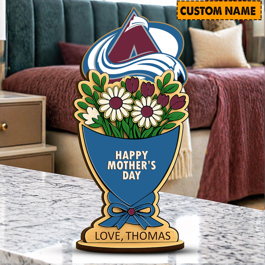 PREMIUM NHL X CA Custom Name Happy Mother's Day Wooden Plaque Gifts For Fan NDT VHM 170426