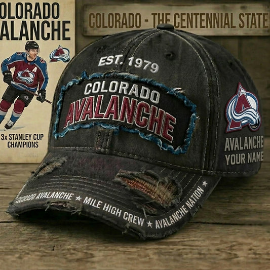 PREMIUM NHL X CA Denim Washed Custom Name HAT NDT NHM 050526